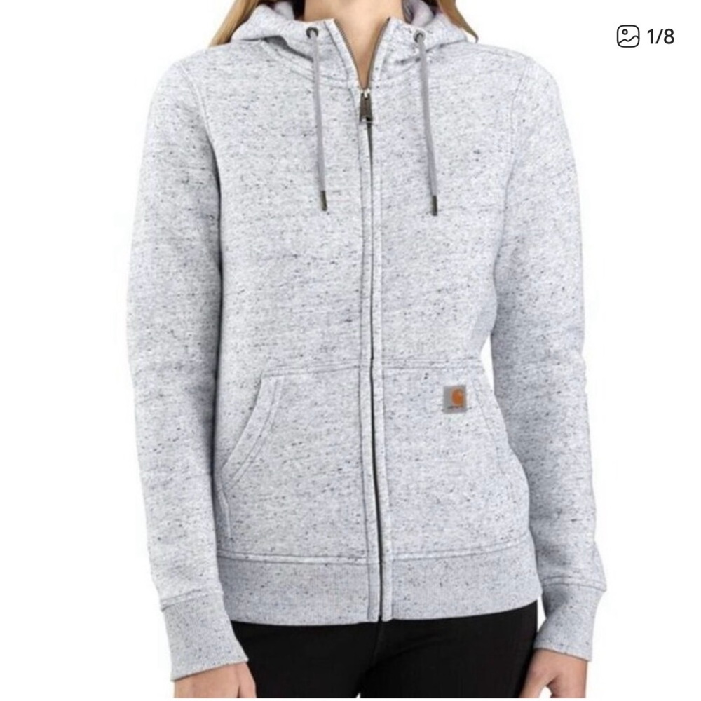 Carhartt Women’s Heather Gray Clarksburg Relaxed Fit Full Zip-Up Jacket